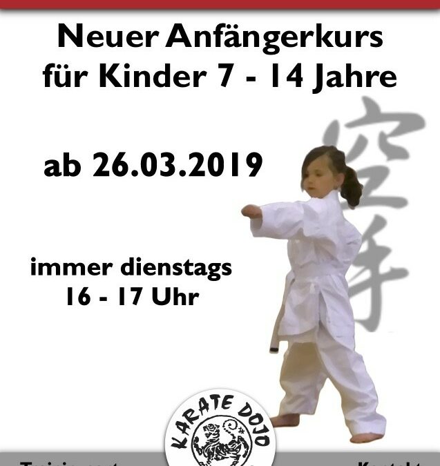 Neuer Anfängerkurs für Kinder!