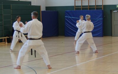 Karate Training und Prüfungen in der DBS-Halle