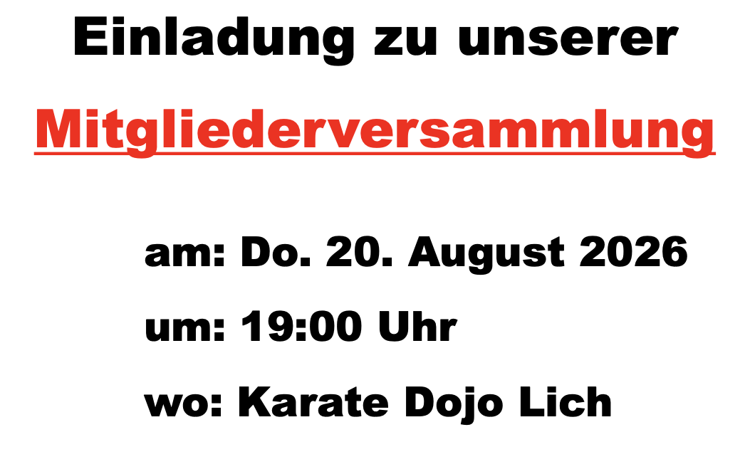 Einladung Mitgliederversammlung